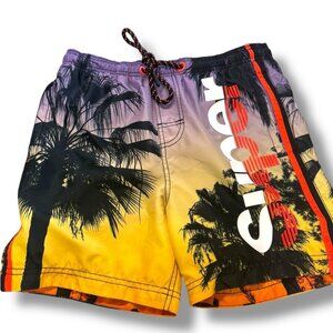 SUPERDRY Tropical Swim Board shorts - Yellow black - size M